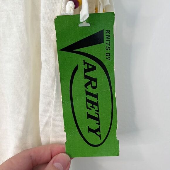 VINTAGE FEATHER PRINT BEADED TOP SMALL - Picture 5 of 9